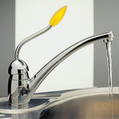 Tre Mercati Kitchen Picasso Kitchen Tap With Yellow Knob (Chrome).