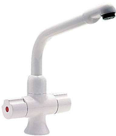 Tre Mercati Kitchen Bristol Dual Flow Kitchen Tap (White).