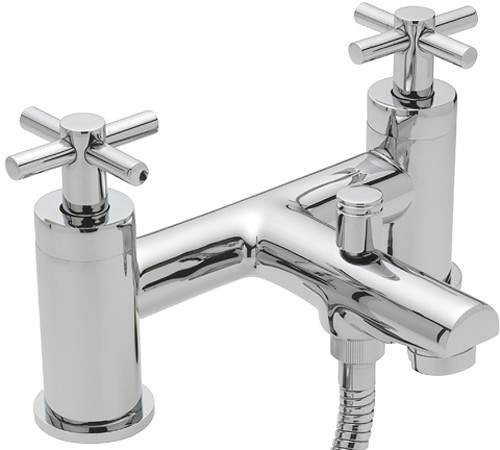 Tre Mercati Erin Bath Shower Mixer Tap With Shower Kit (Chrome).