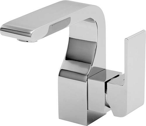 Tre Mercati Rubik Mono Basin Mixer Tap With Click Clack Waste (Chrome).