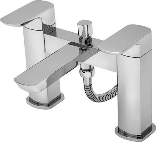 Tre Mercati Vamp Bath Shower Mixer Tap With Shower Kit (Chrome).