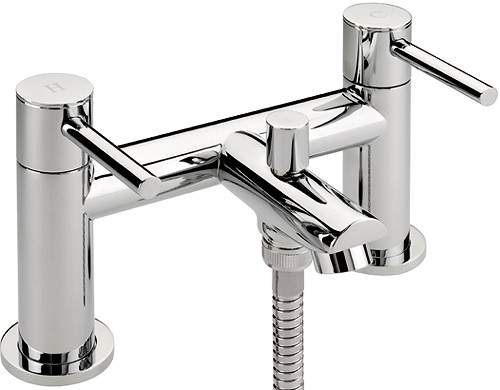 Tre Mercati Poppy Bath Shower Mixer Tap With Shower Kit (Chrome).