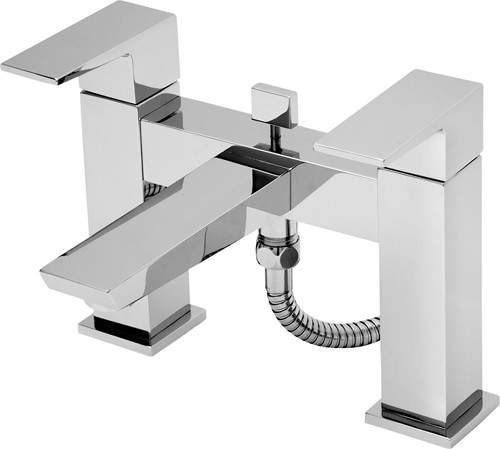 Tre Mercati Wilde Bath Shower Mixer Tap With Shower Kit (Chrome).