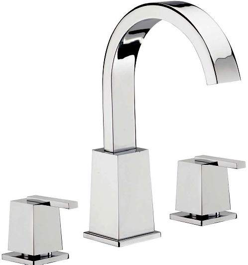 Tre Mercati Mr Darcy 3 Tap Hole Basin Mixer Tap With Click Clack Waste.