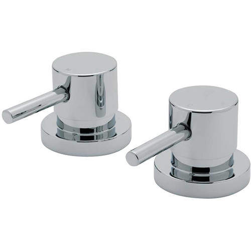 Tre Mercati Milan 3/4" Side Valves (Pair, Chrome).