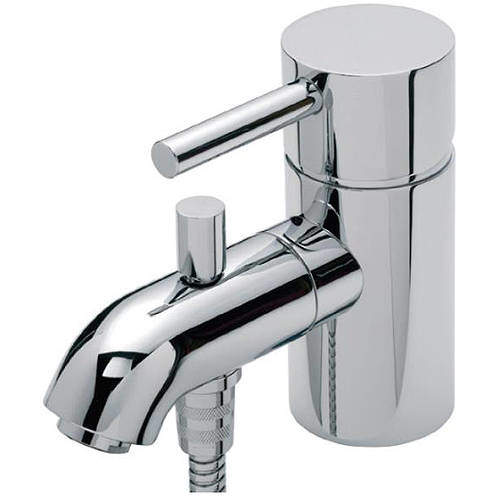 Tre Mercati Milan Mono Bath Shower Mixer Tap With Kit (Chrome).