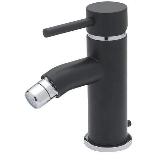 Tre Mercati Milan Bidet Mixer Tap With Pop Up Waste (Matt Black).