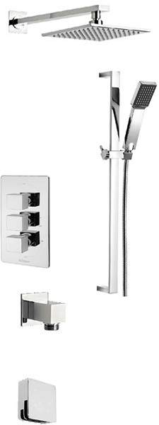 Tre Mercati Geysir Thermostatic 3 Way Shower Set (Chrome).