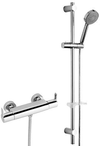 Tre Mercati Angle Thermostatic Bar Shower Valve With Slide Rail Kit.