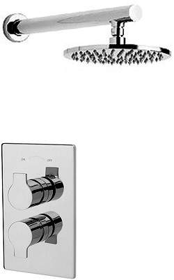 Tre Mercati Angle Thermostatic Twin Shower Valve Wtih Head & Arm.