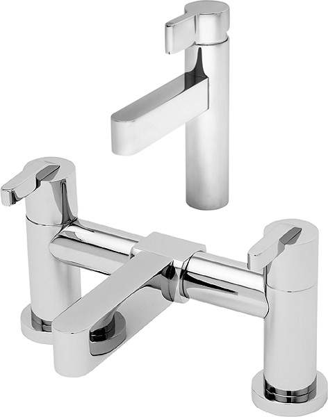 Tre Mercati Cabana Basin & Bath Filler Tap Set (Chrome).