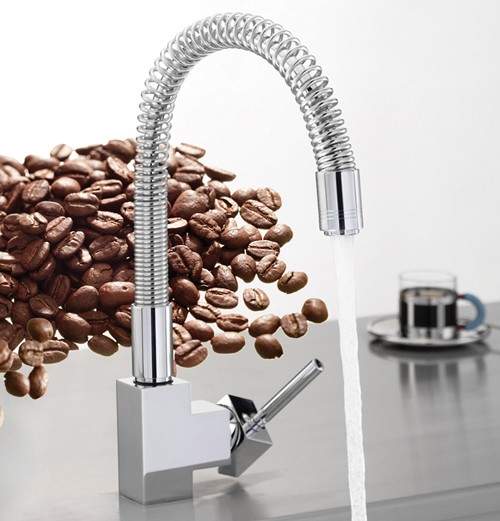 Tre Mercati Kitchen Cafe Kitchen Tap With Rigid Spout (Chrome).