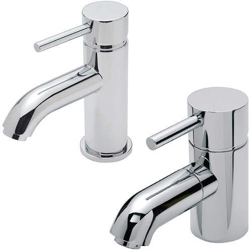 Tre Mercati Milan Mono Basin & Mono Bath Filler Tap Pack (Chrome).