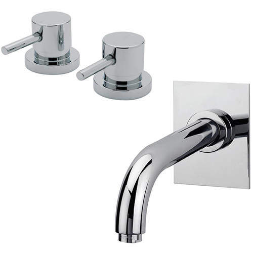 Tre Mercati Milan 3/4" Side Valves & Bath Spout Pack (Chrome).