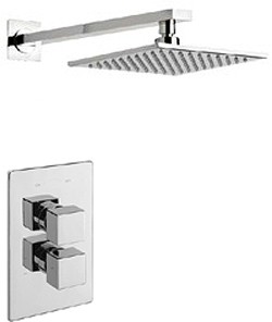 Tre Mercati Rubik Thermostatic Twin Shower Valve With Head & Arm.