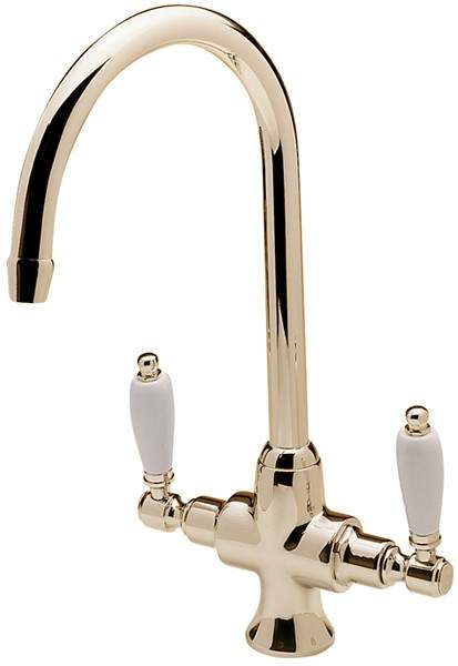 Tre Mercati Kitchen Series 900 Lever Dual Flow Kitchen Tap (Gold).