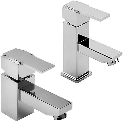 Tre Mercati Turn Me On Basin Tap & Mono Bath Filler Tap Set (Chrome).