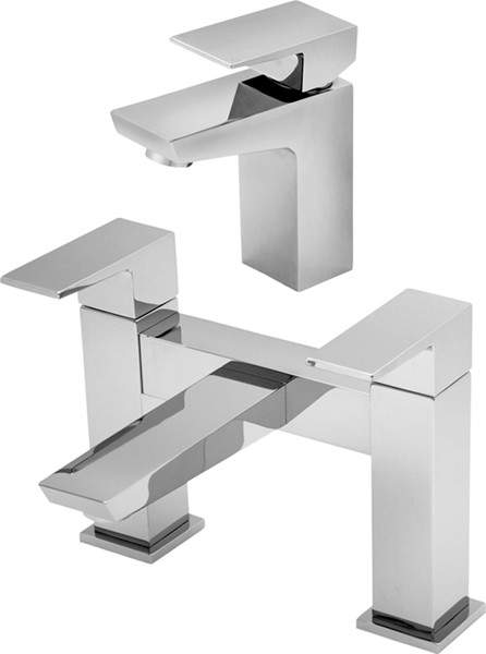 Tre Mercati Wilde Basin & Bath Filler Tap Set (Chrome).