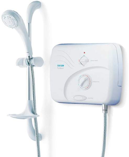 Triton Electric Showers Pumped T90xr 9.5kW In White And Chrome.