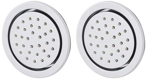 Ultra Showers 2 x Adjustable Round Body Jets (Flush To Wall).