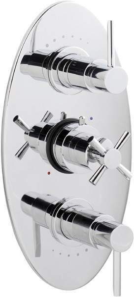 Ultra Pixi 3/4" Triple Concealed Thermostatic Shower Valve.