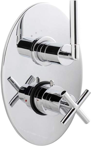 Ultra Helix Twin concealed shower valve with diverter