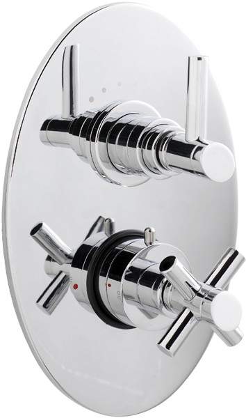 Ultra Scope Twin concealed shower valve with diverter