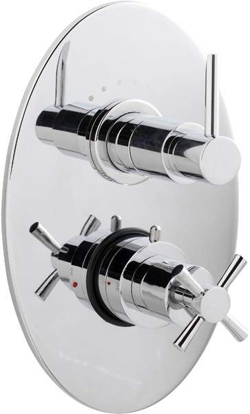 Ultra Pixi 3/4" Twin Concealed Shower Valve With Diverter.