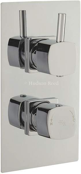 Hudson Reed Kia Twin Concealed Thermostatic Shower Valve With Diverter.