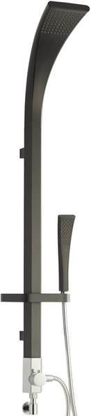 Hudson Reed Flare Modern Rigid Riser Shower Kit (Black).