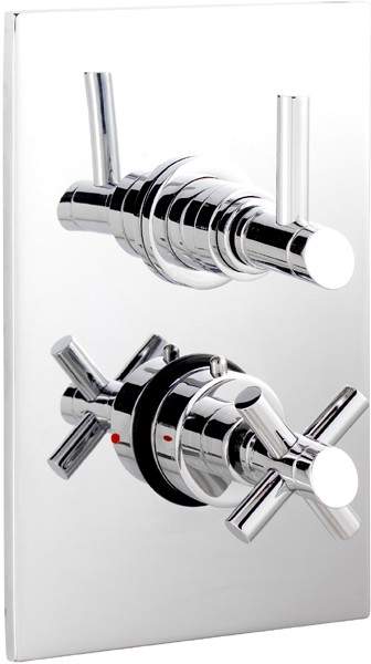Ultra Scope 3/4" Twin Concealed Thermostatic Shower Valve.