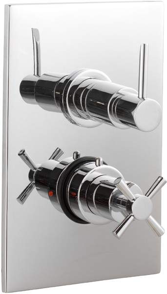 Ultra Pixi 3/4" Twin Concealed Thermostatic Shower Valve.