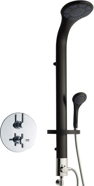 Hudson Reed Tec Twin Thermostatic Shower Valve & Probe Rigid Riser Set.