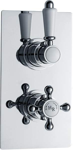 Hudson Reed Traditional Dual concealed thermostatic shower valve.
