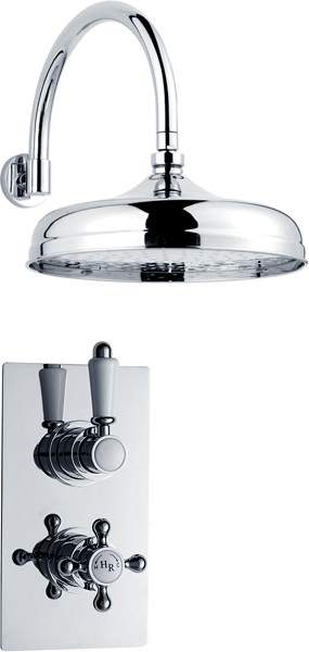 Hudson Reed Traditional Twin Thermostatic Shower Valve & 12" Shower Head.