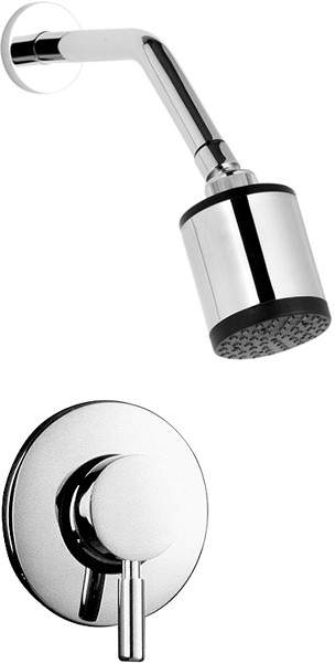 Hudson Reed Tec Manual Concealed Shower Valve & Fixed Shower Head.