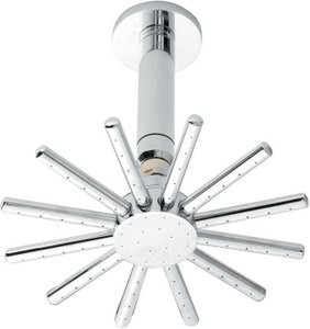 Component Cloudburst fixed shower head + ceiling mounting arm.