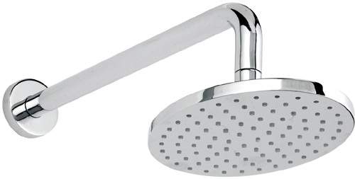 Component Oval sheer fixed shower head and arm.