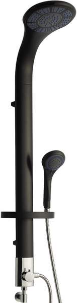 Hudson Reed Probe Modern Rigid Riser Shower Kit (Black).