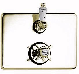 Nuie Beaumont 3/4" Twin Thermostatic Shower Valve (Gold)