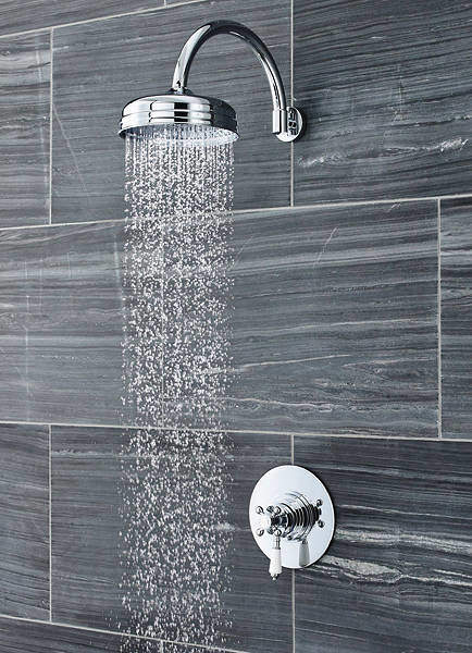 Ultra Showers Traditional Thermostatic Dual Shower Valve With Shower Head.