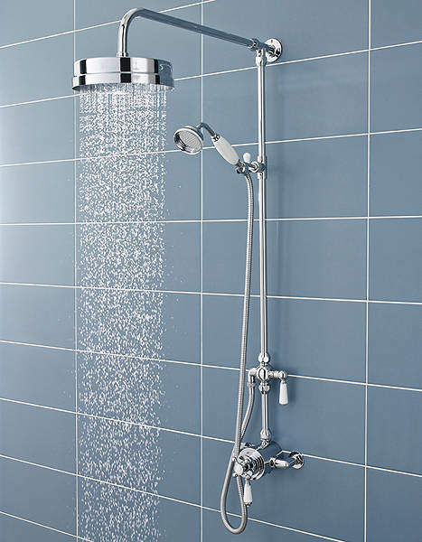 Ultra Showers Traditional Dual Thermostatic Shower Valve & Rigid Riser Kit.