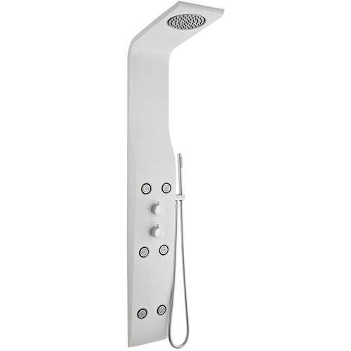 Hudson Reed Showers Glacier Thermostatic Shower Panel (White).