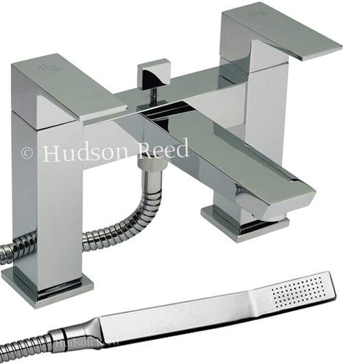 Hudson Reed Aspire Bath Shower Mixer Tap With Shower Kit (Chrome).