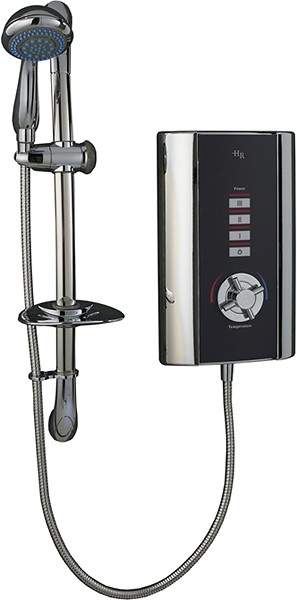 Hudson Reed Corona 9.5kW Electric Shower (Black & Chrome).