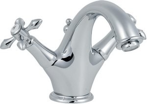 Hudson Reed Lowry Mono basin mixer with cross heads + free pop up waste