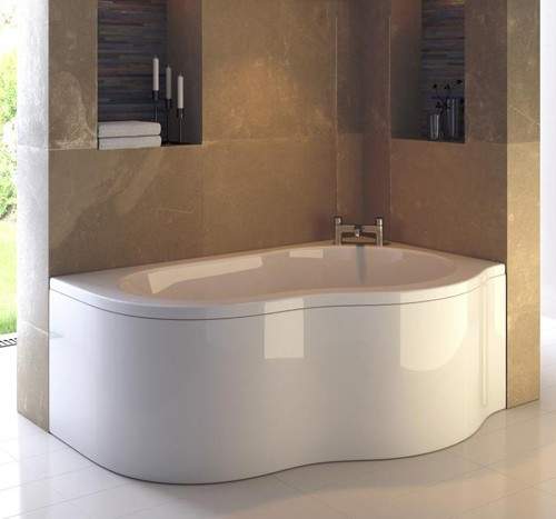 Ultra Baths Estuary Corner Eternalite Bath. (Right Handed) 850x1500mm.