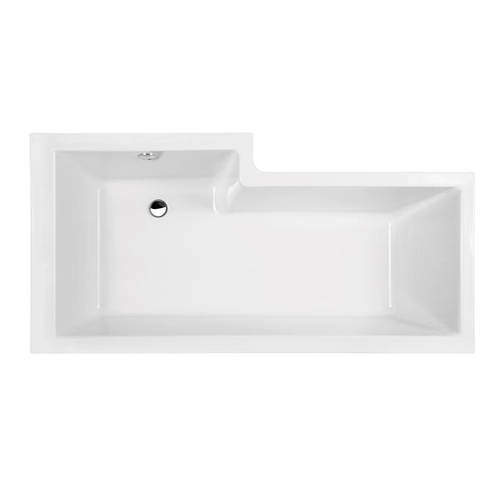 Crown Baths Square 1500mm Shower Bath Only (Right Handed).