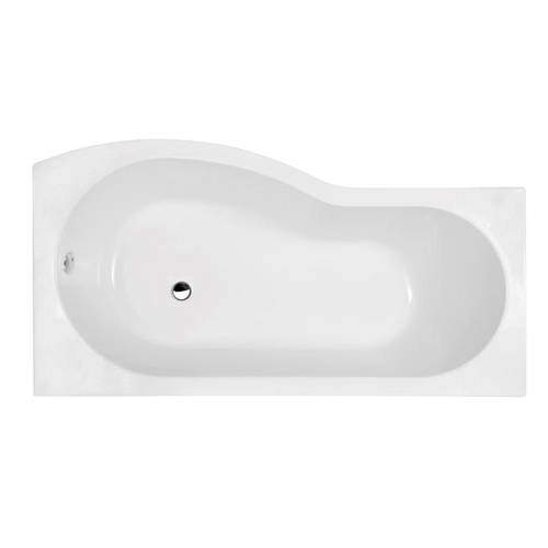Crown Baths B-Shape 1500mm Shower Bath Only (Right Handed).
