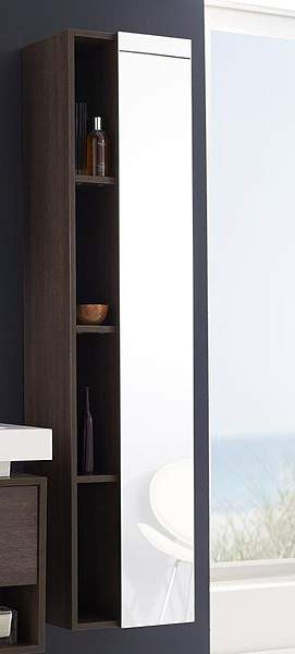 Hudson Reed Recess Side Storage Cabinet (Dark Oak).